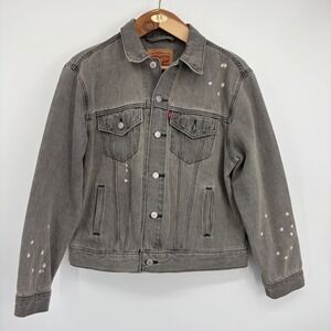 Levi Strauss Co Denim Trucker Jacket Gray Size XL Utility Gorpcore Retro Grunge